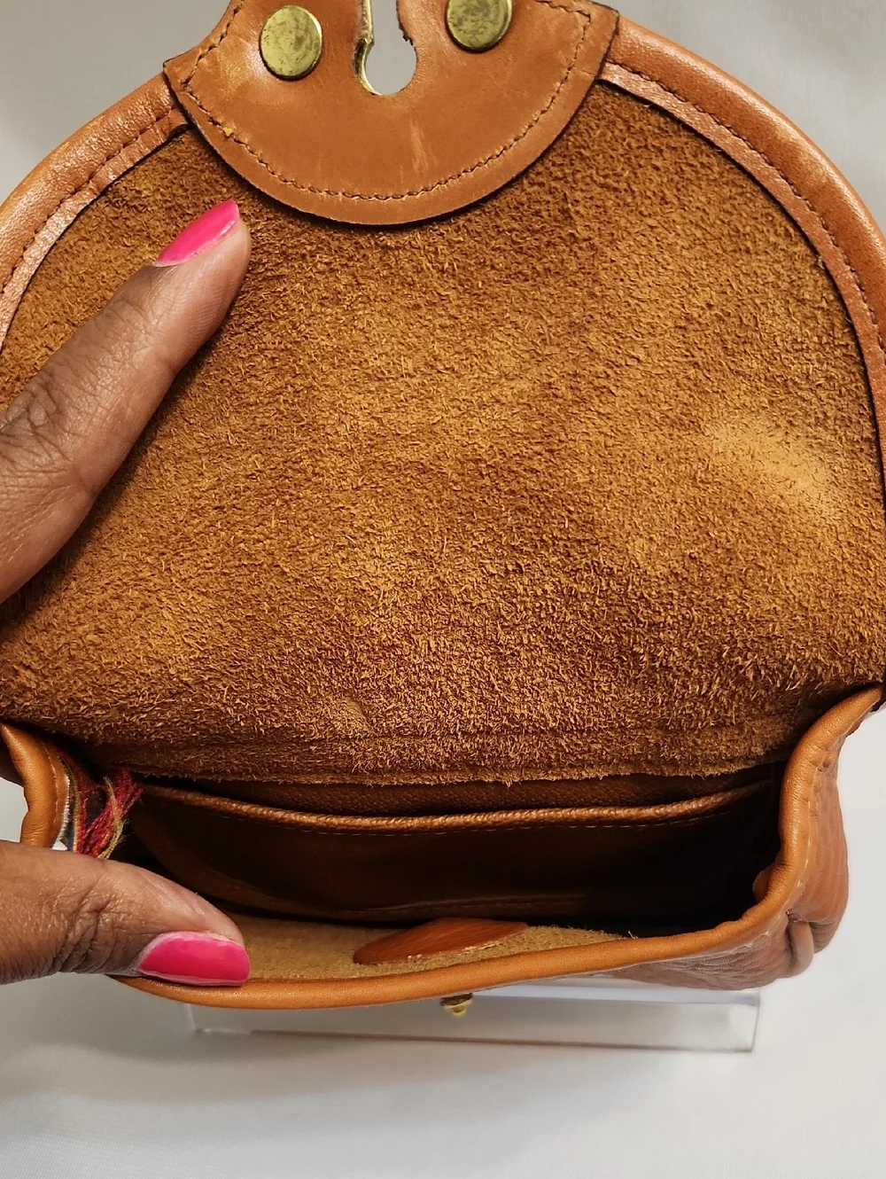 Vintage Dooney & Bourke Leather Calvery Mini Belt Bag Crossbody Bag - Picture 10 of 16